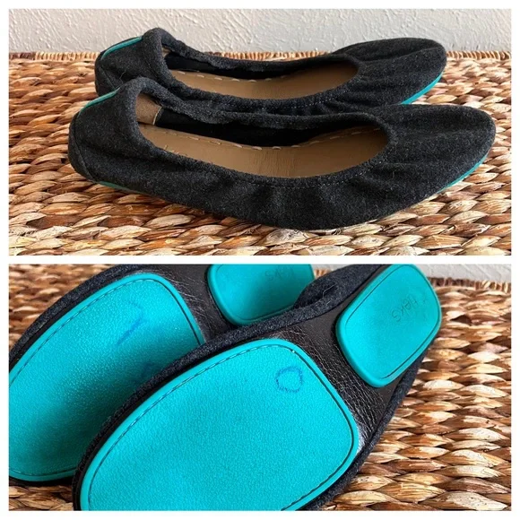 Tieks by Gavrieli Greystone vegan wool gray flats textured slippers shoes 9 - Picture 1 of 9
